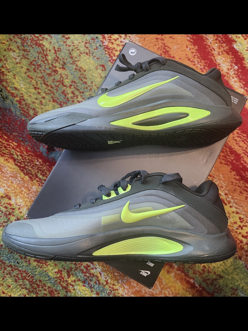 Nike A'One Womens Gray/Volt Shoes-BRAND NEW